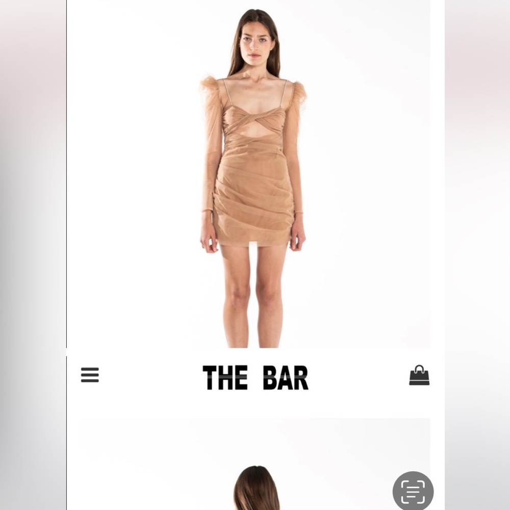 The Bar jean dress in champagne sold out online
